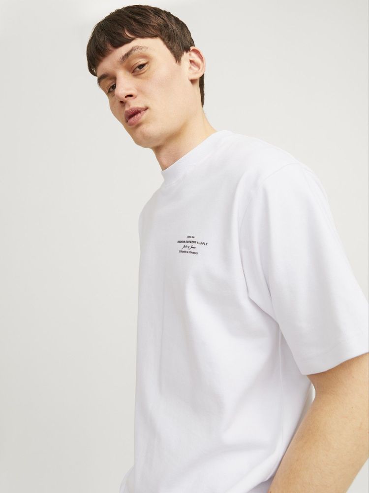 Jack & Jones T-shirt Wit heren (CHAD BRANDING SS CREW NECK TEE - 12259357.BRIGHTWHITE) - GL Sport (Sluis)