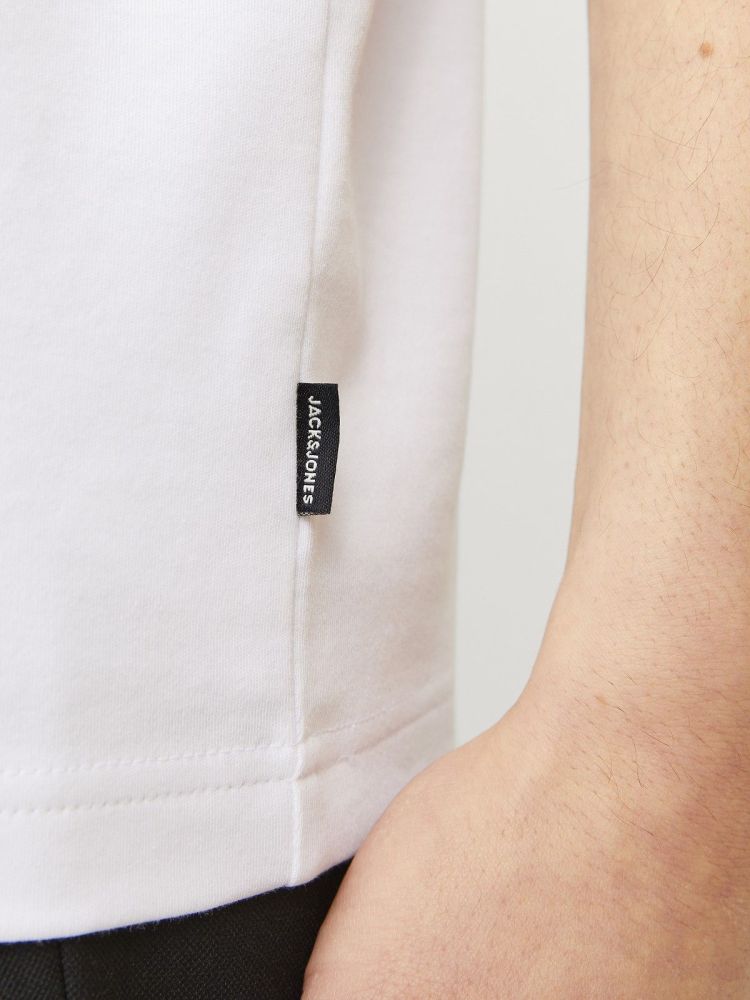 Jack & Jones T-shirt Wit heren (CHAD BRANDING SS CREW NECK TEE - 12259357.BRIGHTWHITE) - GL Sport (Sluis)