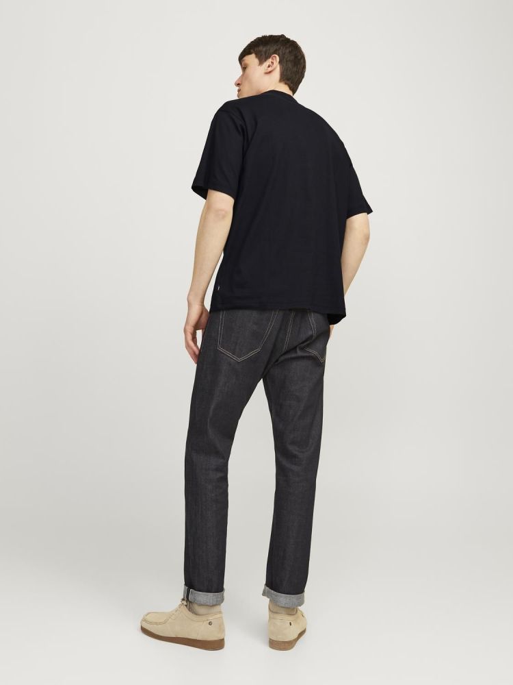 Jack & Jones T-shirt Zwart heren (CHAD BRANDING SS CREW NECK TEE - 12259357.BLACK) - GL Sport (Sluis)