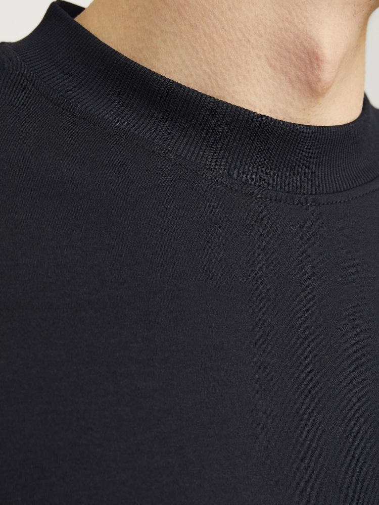 Jack & Jones T-shirt Zwart heren (CHAD BRANDING SS CREW NECK TEE - 12259357.BLACK) - GL Sport (Sluis)
