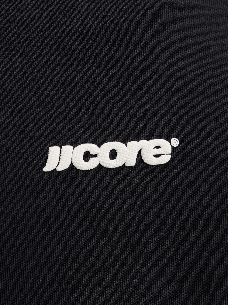 Jack & Jones T-shirt Zwart heren (CLUB BACKSCRIPT TEE SS CREW NECK - 12300239.BLACK) - GL Sport (Sluis)