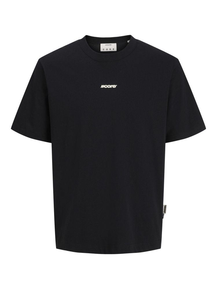 Jack & Jones T-shirt Zwart heren (CLUB BACKSCRIPT TEE SS CREW NECK - 12300239.BLACK) - GL Sport (Sluis)