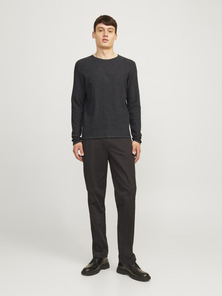 Jack & Jones Pull Grijs heren (COOPER KNIT CREW NECK - 12258407.DGREYMEL) - GL Sport (Sluis)