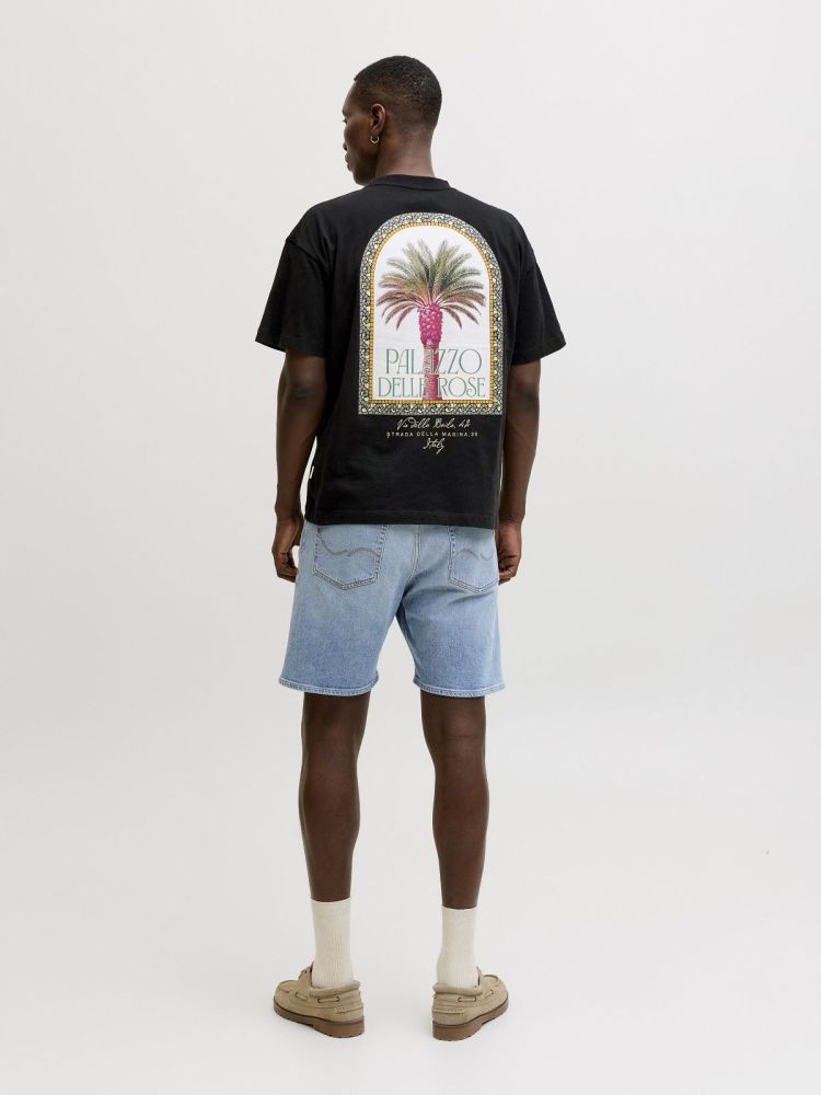 Jack & Jones T-shirt Zwart heren (COTE D'AZUR PHOTOBACK TEE SS - 12296080.BLACK) - GL Sport (Sluis)