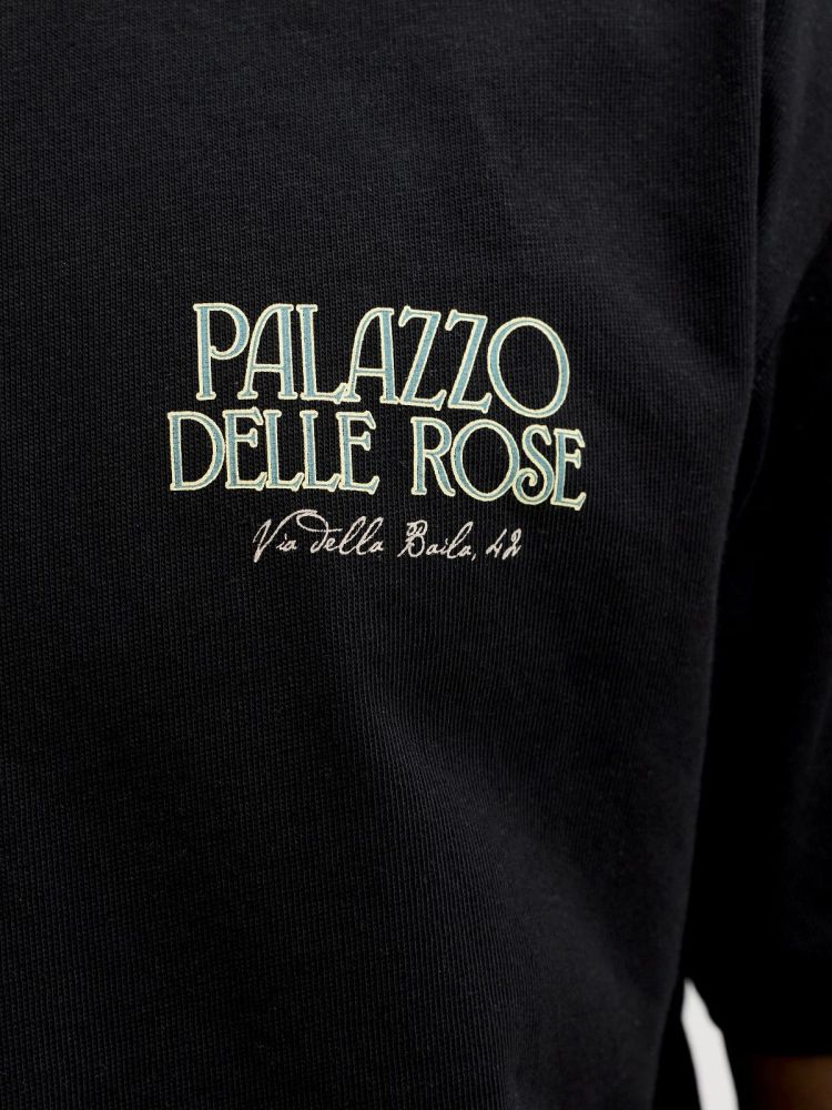 Jack & Jones T-shirt Zwart heren (COTE D'AZUR PHOTOBACK TEE SS - 12296080.BLACK) - GL Sport (Sluis)