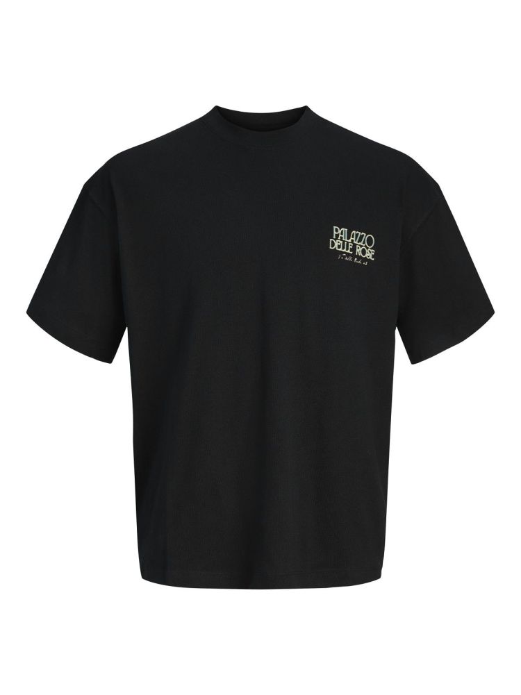 Jack & Jones T-shirt Zwart heren (COTE D'AZUR PHOTOBACK TEE SS - 12296080.BLACK) - GL Sport (Sluis)