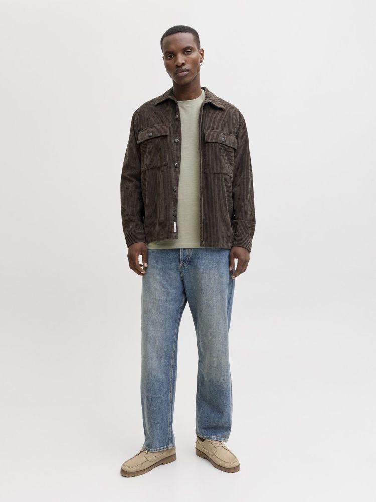 Jack & Jones T-shirt Groen heren (DOVER SLUB TEE SS - 12288897.VETIVER) - GL Sport (Sluis)