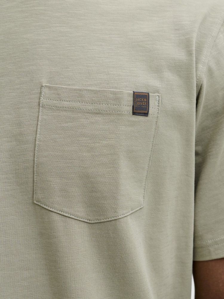 Jack & Jones T-shirt Groen heren (DOVER SLUB TEE SS - 12288897.VETIVER) - GL Sport (Sluis)