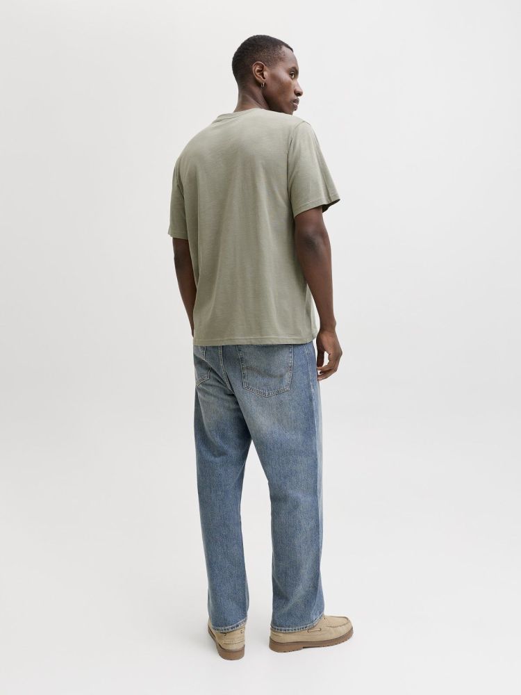 Jack & Jones T-shirt Groen heren (DOVER SLUB TEE SS - 12288897.VETIVER) - GL Sport (Sluis)