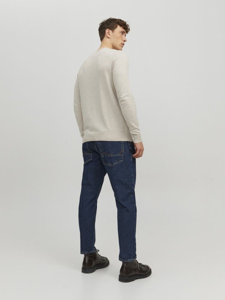 Jack & Jones Pull Beige heren (EMIL KNIT CREW NECK - 12208364.OATMEAL) - GL Sport (Sluis)