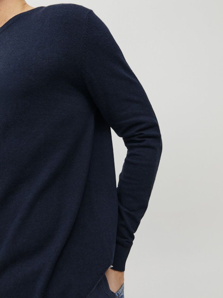 Jack & Jones Pull Blauw heren (EMIL KNIT CREW NECK - 12208364.NAVYBLAZER) - GL Sport (Sluis)