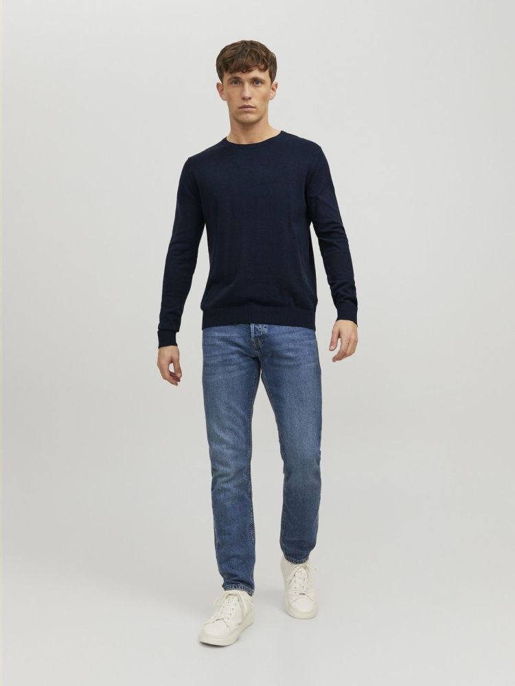 Jack & Jones Pull Blauw heren (EMIL KNIT CREW NECK - 12208364.NAVYBLAZER) - GL Sport (Sluis)