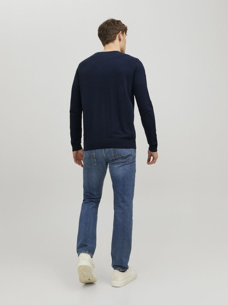 Jack & Jones Pull Blauw heren (EMIL KNIT CREW NECK - 12208364.NAVYBLAZER) - GL Sport (Sluis)
