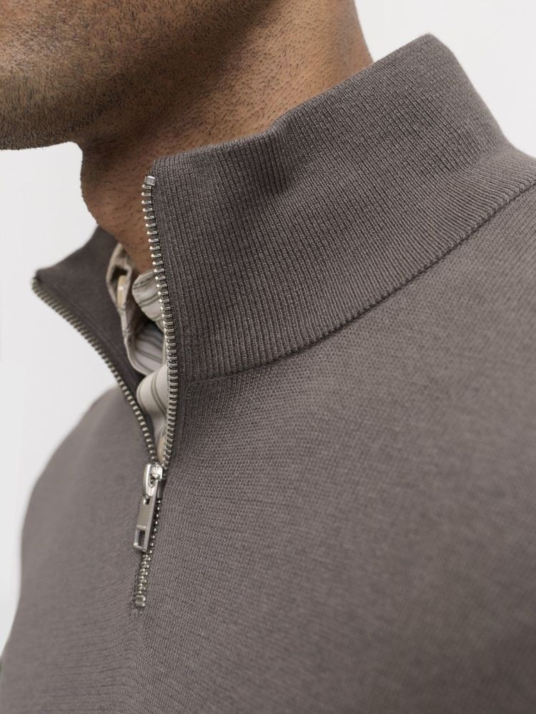 Jack & Jones    (EMIL KNIT HALF ZIP - 12189339.FALCON) - GL Sport (Sluis)