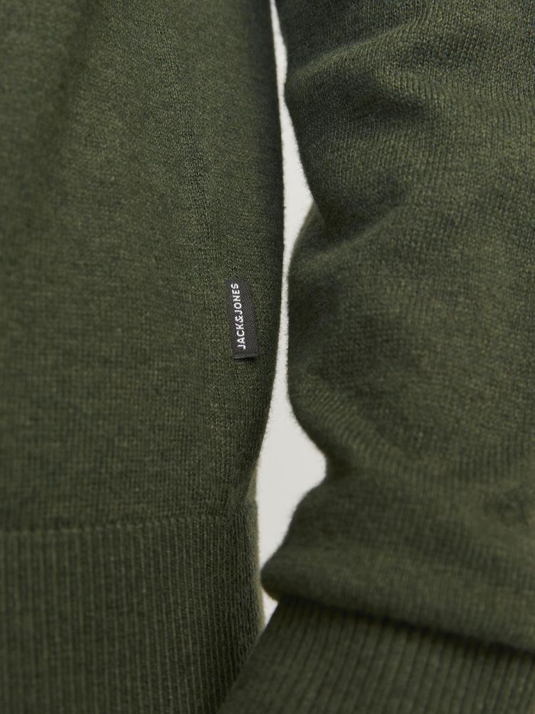 Jack & Jones Pull Groen heren (EMIL KNIT HALF ZIP - 12189339.KOMBUGREEN) - GL Sport (Sluis)