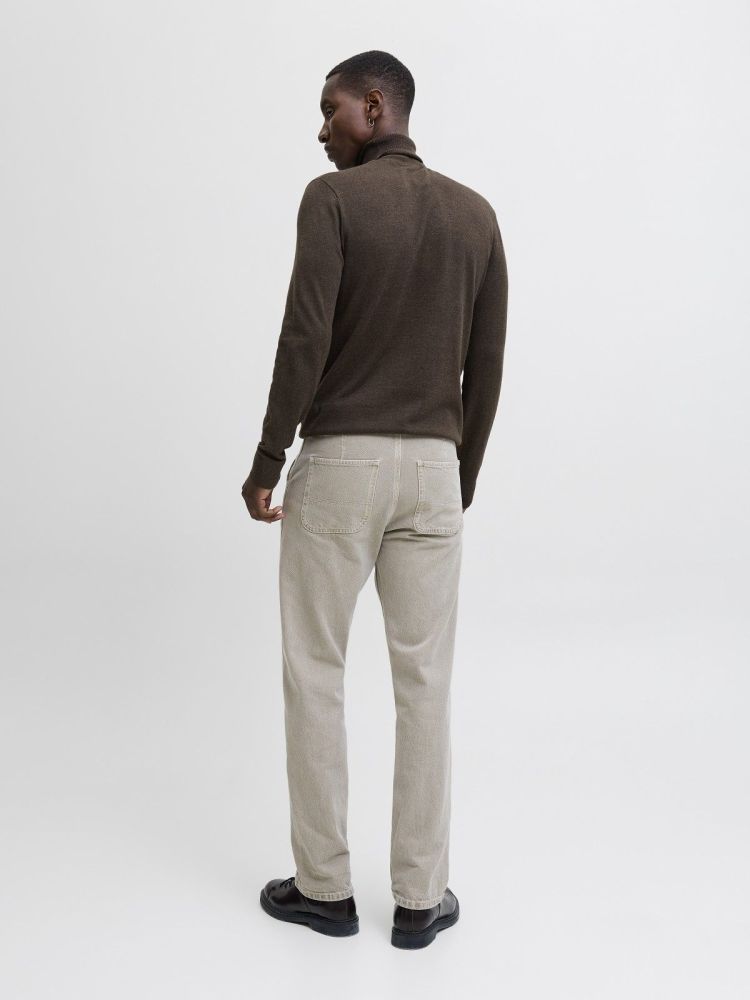 Jack & Jones Pull Bruin heren (EMIL KNIT ROLL NECK - 12157417.MULCH) - GL Sport (Sluis)