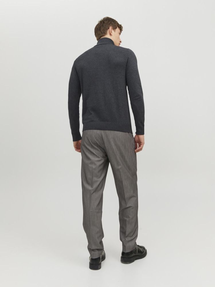 Jack & Jones Coltrui Grijs heren (EMIL KNIT ROLL NECK  - 12157417.DGMEL) - GL Sport (Sluis)