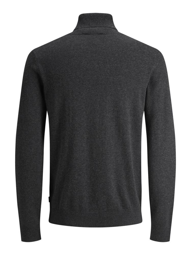 Jack & Jones Coltrui Grijs heren (EMIL KNIT ROLL NECK  - 12157417.DGMEL) - GL Sport (Sluis)