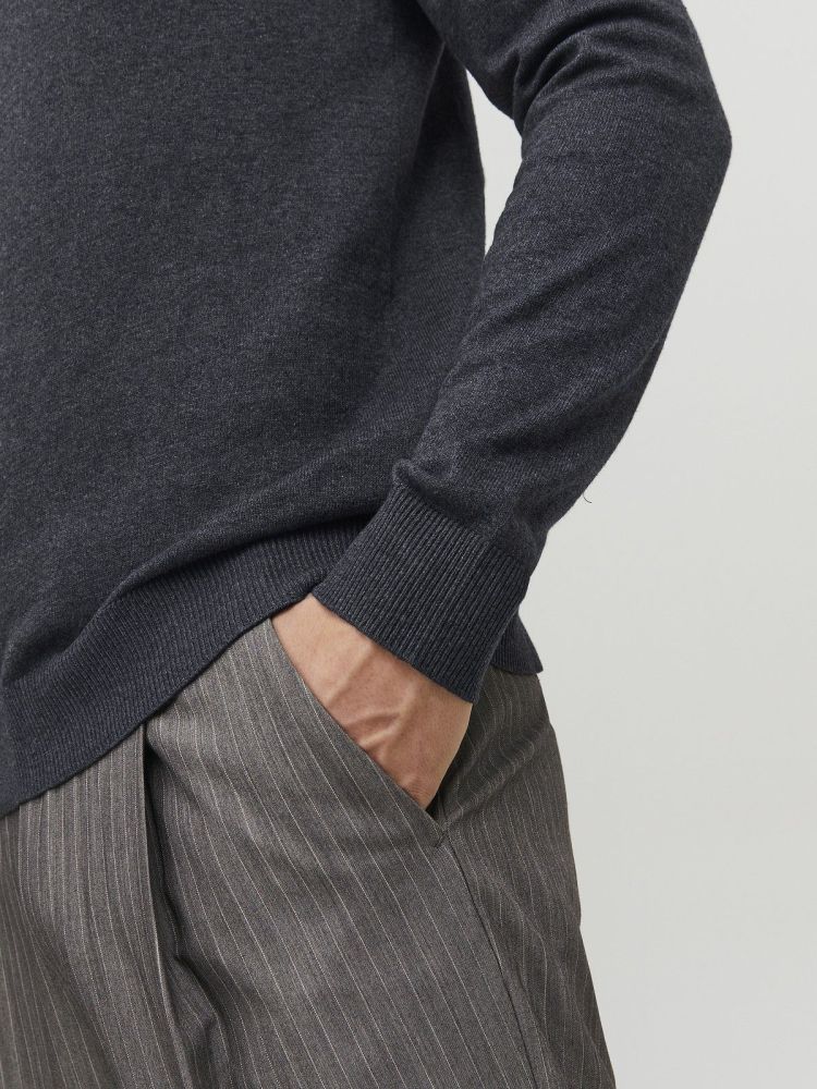 Jack & Jones Pull Grijs heren (EMIL KNIT ROLL NECK - 12157417.DGREYMEL) - GL Sport (Sluis)