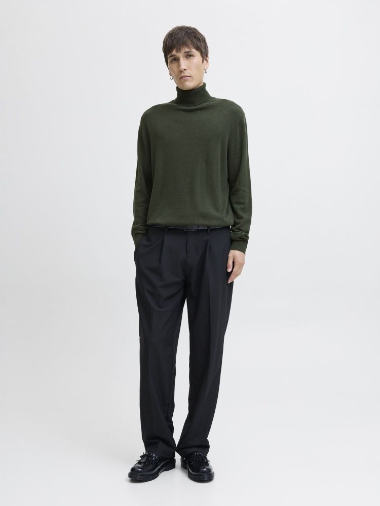 Jack & Jones Pull Groen heren (EMIL KNIT ROLL NECK - 12157417.DUFFELBAG) - GL Sport (Sluis)