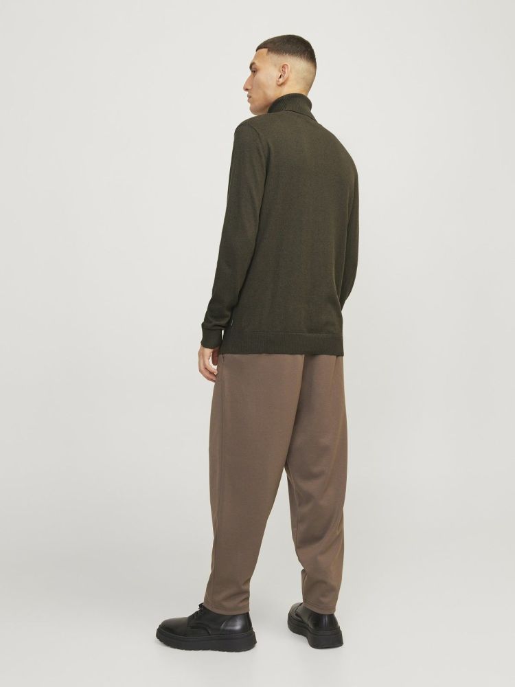 Jack & Jones Pull Groen heren (EMIL KNIT ROLL NECK - 12157417.OLIVENIGHT) - GL Sport (Sluis)