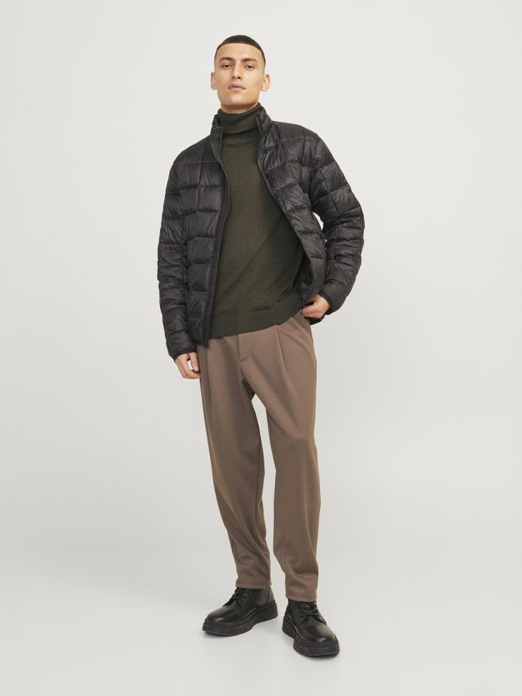 Jack & Jones Pull Groen heren (EMIL KNIT ROLL NECK - 12157417.OLIVENIGHT) - GL Sport (Sluis)