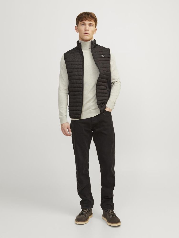 Jack & Jones Coltrui Off-white heren (EMIL KNIT ROLL NECK  - 12157417.OATMEAL) - GL Sport (Sluis)