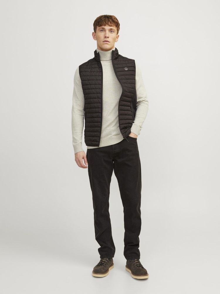 Jack & Jones Pull Off-white heren (EMIL KNIT ROLL NECK - 12157417.OATMEAL) - GL Sport (Sluis)