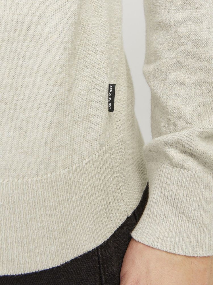 Jack & Jones Pull Off-white heren (EMIL KNIT ROLL NECK - 12157417.OATMEAL) - GL Sport (Sluis)
