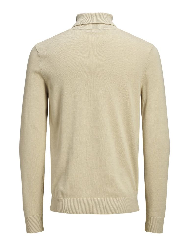 Jack & Jones Pull Off-white heren (EMIL KNIT ROLL NECK - 12157417.OATMEAL) - GL Sport (Sluis)