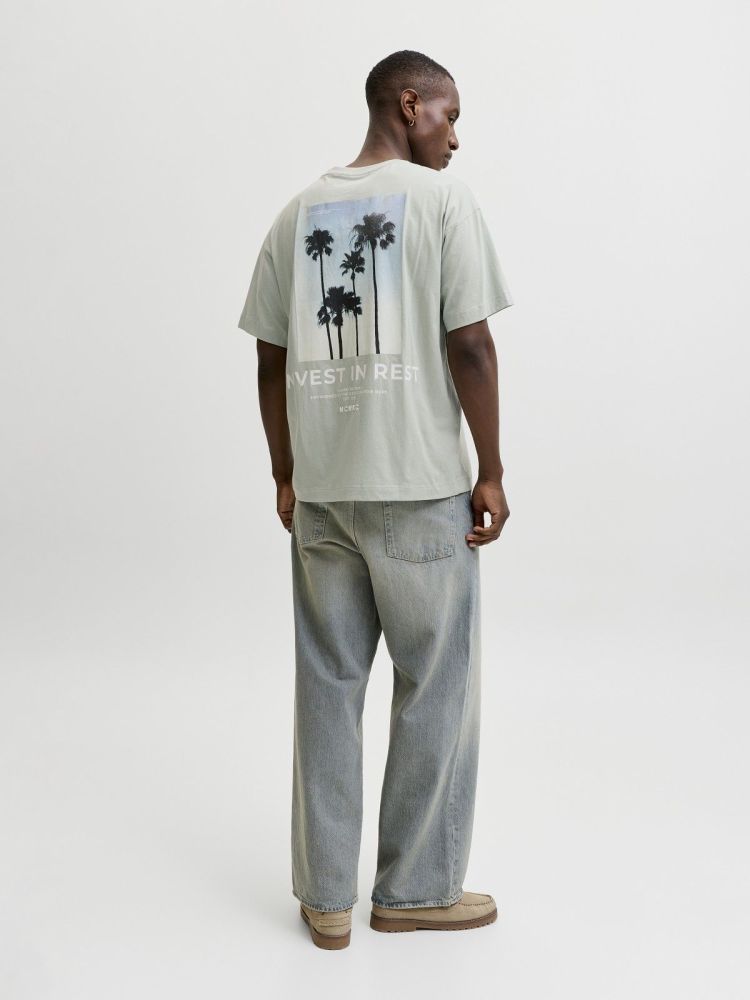 Jack & Jones T-shirt Blauw heren (ETERNA GRAPHIC BACK TEE SS CREW NECK - 12295836.AQUAGRAY) - GL Sport (Sluis)
