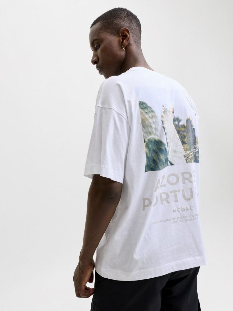 Jack & Jones T-shirt Wit heren (ETERNA GRAPHIC BACK TEE SS CREW NECK - 12295836.BRIGHTWHITE) - GL Sport (Sluis)