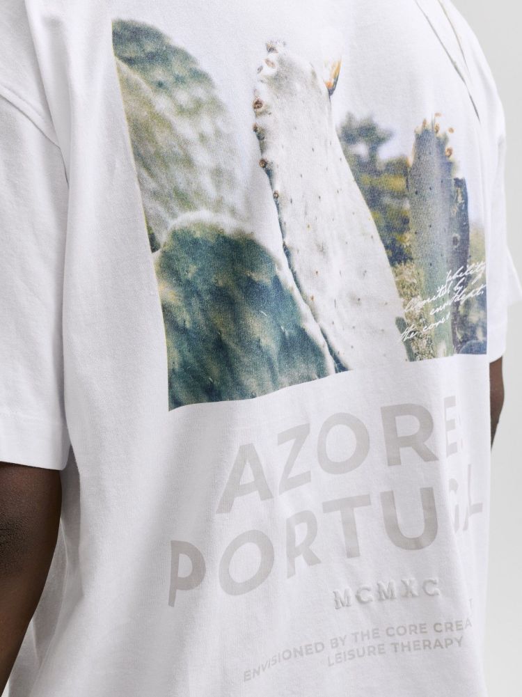 Jack & Jones T-shirt Wit heren (ETERNA GRAPHIC BACK TEE SS CREW NECK - 12295836.BRIGHTWHITE) - GL Sport (Sluis)