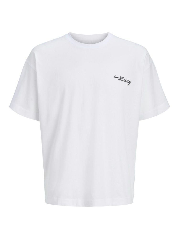 Jack & Jones T-shirt Wit heren (ETERNA GRAPHIC BACK TEE SS CREW NECK - 12295836.BRIGHTWHITE) - GL Sport (Sluis)