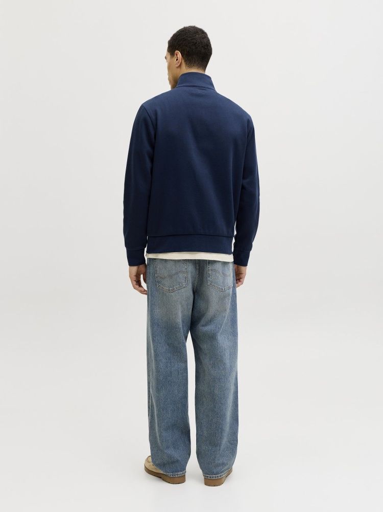 Jack & Jones Vest Blauw heren (FRANKIE SWEAT ZIP HIGH NECK  - 12275675.BLUE) - GL Sport (Sluis)