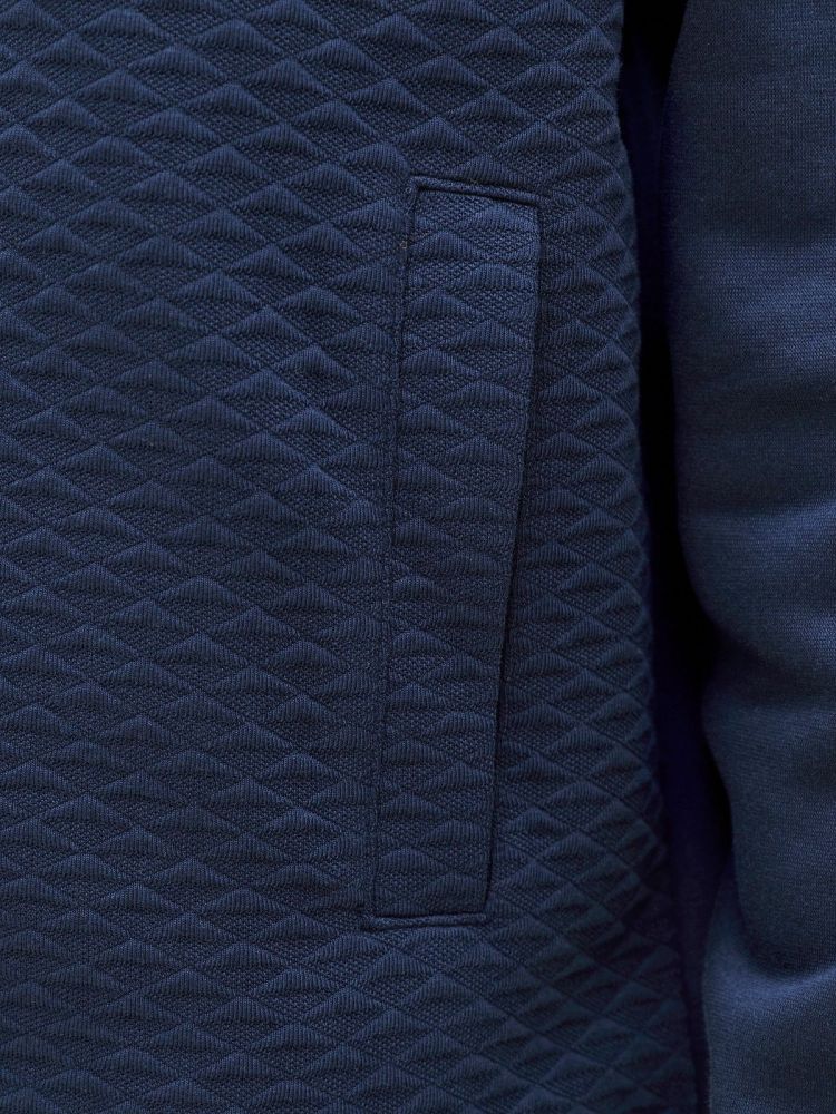 Jack & Jones Vest Blauw heren (FRANKIE SWEAT ZIP HIGH NECK  - 12275675.BLUE) - GL Sport (Sluis)