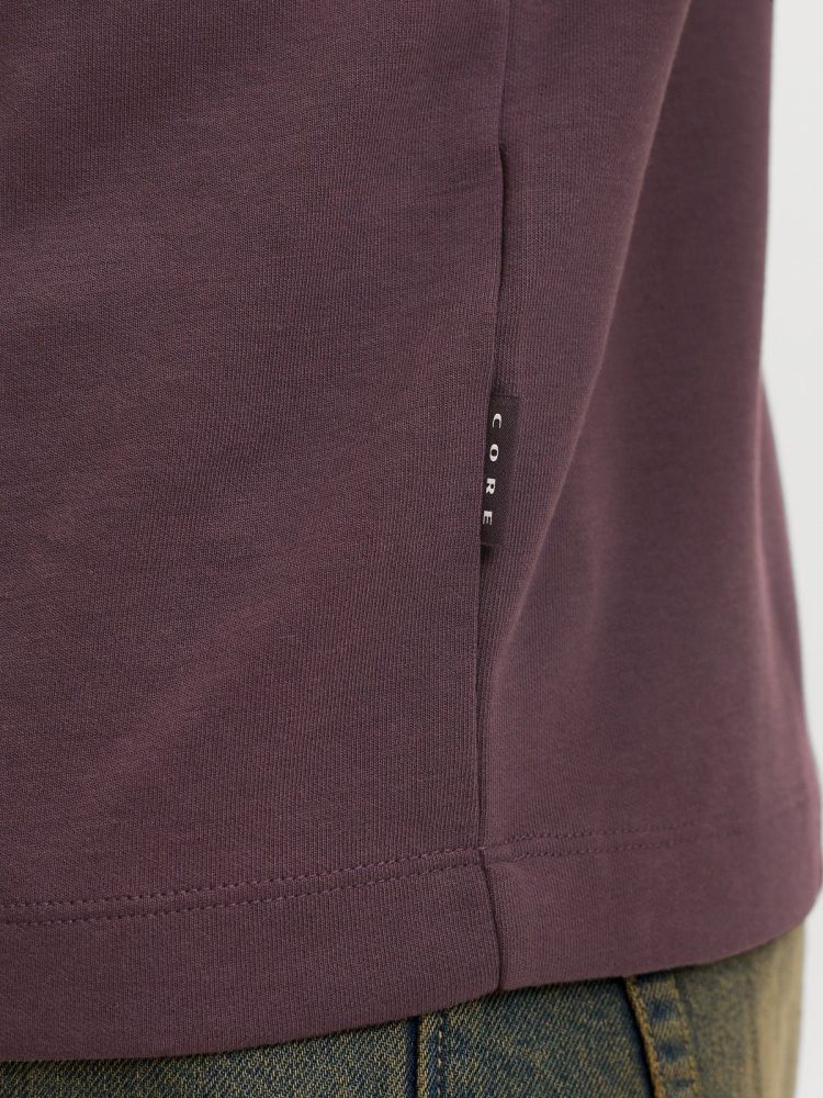 Jack & Jones T-shirt Bordeaux heren (FUSION CHEST BRAND TEE SS CREW NECK - 12289936.FUDGE) - GL Sport (Sluis)