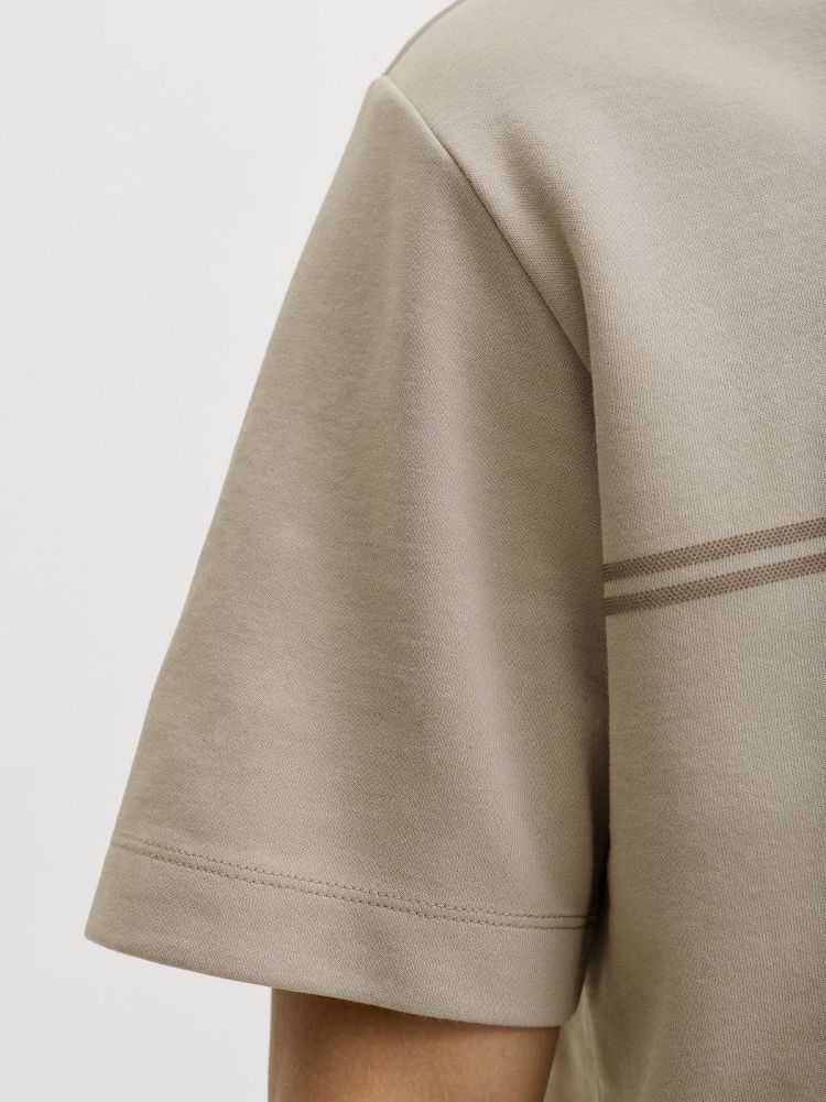 Jack & Jones T-shirt Blauw heren (FUSION CHEST TEE SS CREW NECK - 12289936.PURECASHMERE) - GL Sport (Sluis)