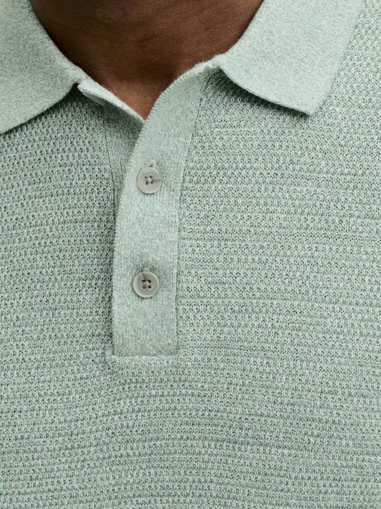 Jack & Jones Polo Groen heren (GEORGE KNIT POLO SS - 12268281.GRANITEGREEN) - GL Sport (Sluis)