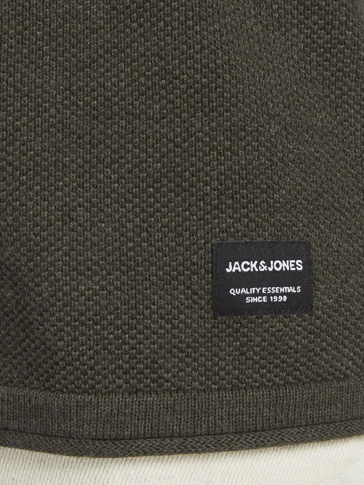 Jack & Jones Pull Groen heren (HILL CREW NECK - 12157321.OLIVENIGHT) - GL Sport (Sluis)