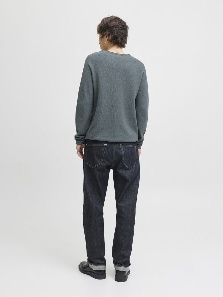 Jack & Jones Pull Blauw heren (HILL KNIT CREW NECK - 12157321.STORMYWEATHER) - GL Sport (Sluis)