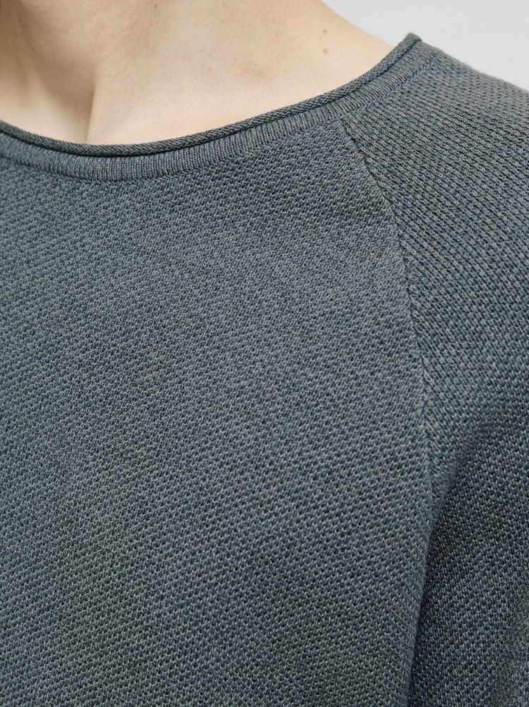 Jack & Jones Pull Blauw heren (HILL KNIT CREW NECK - 12157321.STORMYWEATHER) - GL Sport (Sluis)