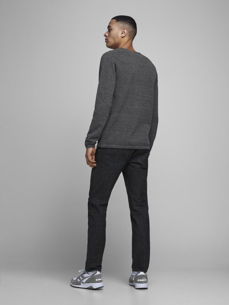 Jack & Jones Pull Grijs heren (HILL KNIT CREW NECK - 12157321.DGREYMEL) - GL Sport (Sluis)