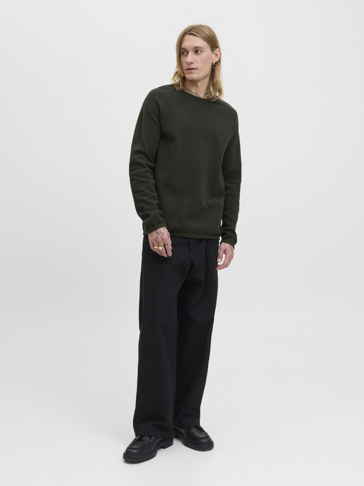 Jack & Jones Pull Groen heren (HILL KNIT CREW NECK - 12157321.DUFFELBAG) - GL Sport (Sluis)