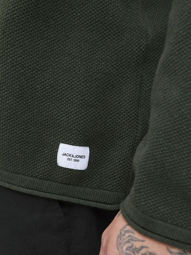Jack & Jones Pull Groen heren (HILL KNIT CREW NECK - 12157321.DUFFELBAG) - GL Sport (Sluis)