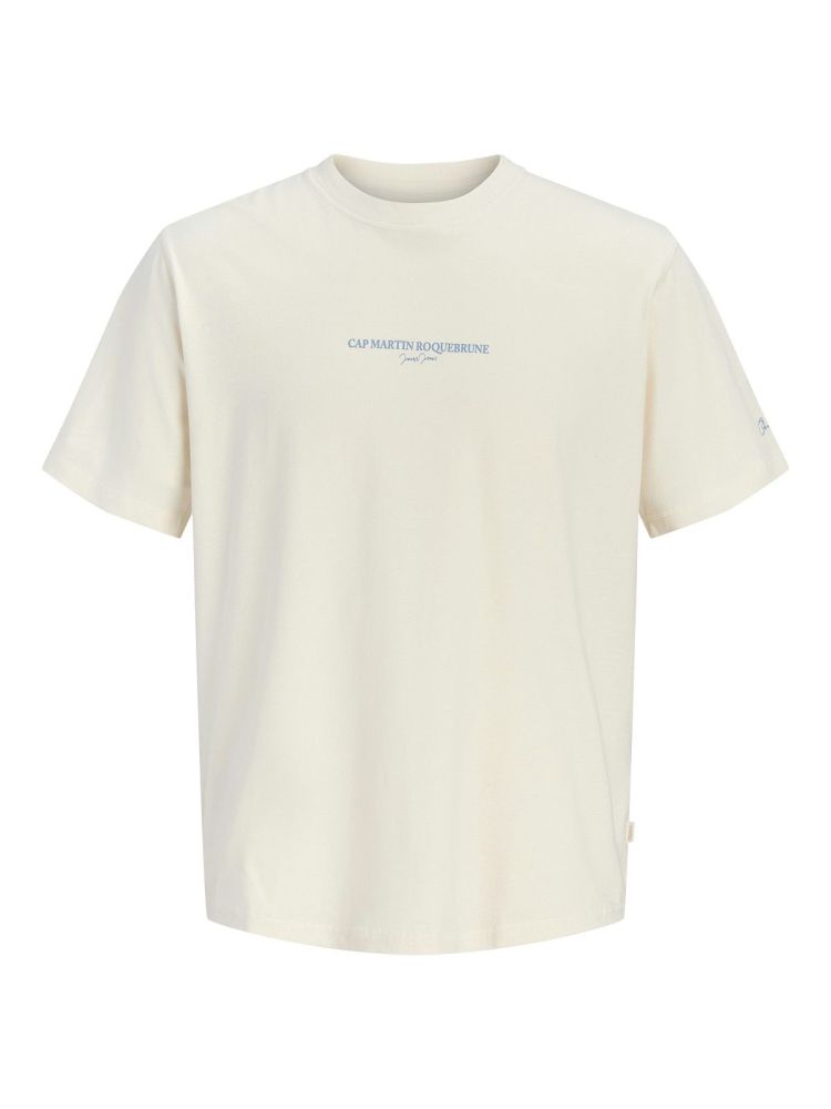 Jack & Jones T-shirt Off-white heren (HYERES BACK ELEMENT TEE SS CREW - 12295190.ANTIQUEWHITE) - GL Sport (Sluis)