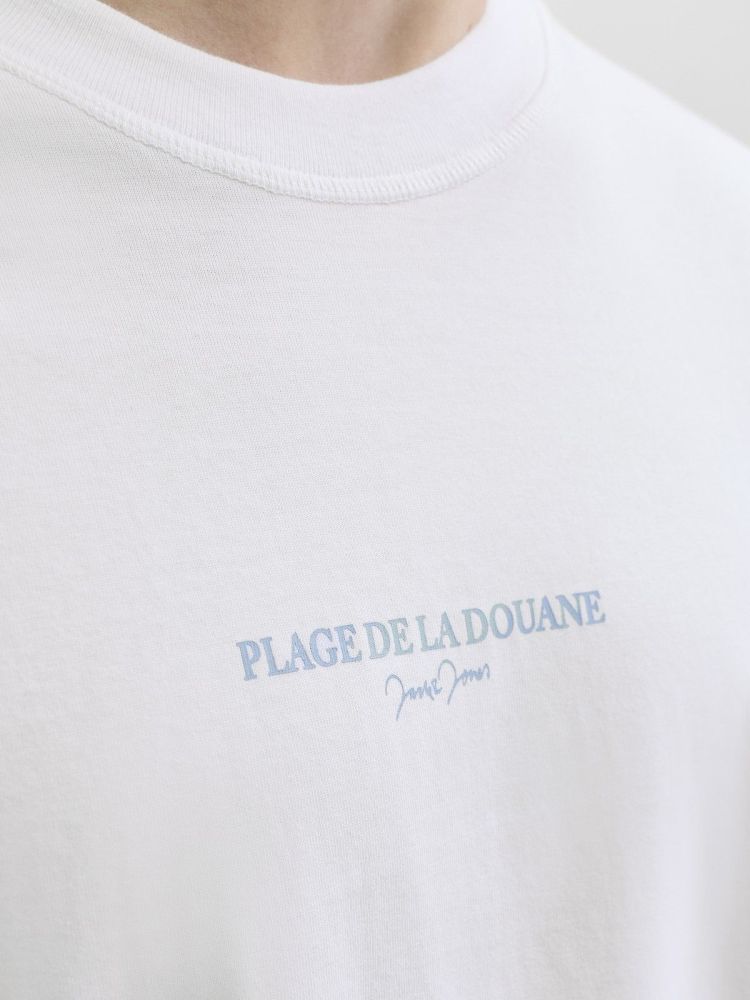 Jack & Jones T-shirt Wit heren (HYERES BACK ELEMENT TEE SS CREW - 12295190.BRIGHTWHITE) - GL Sport (Sluis)