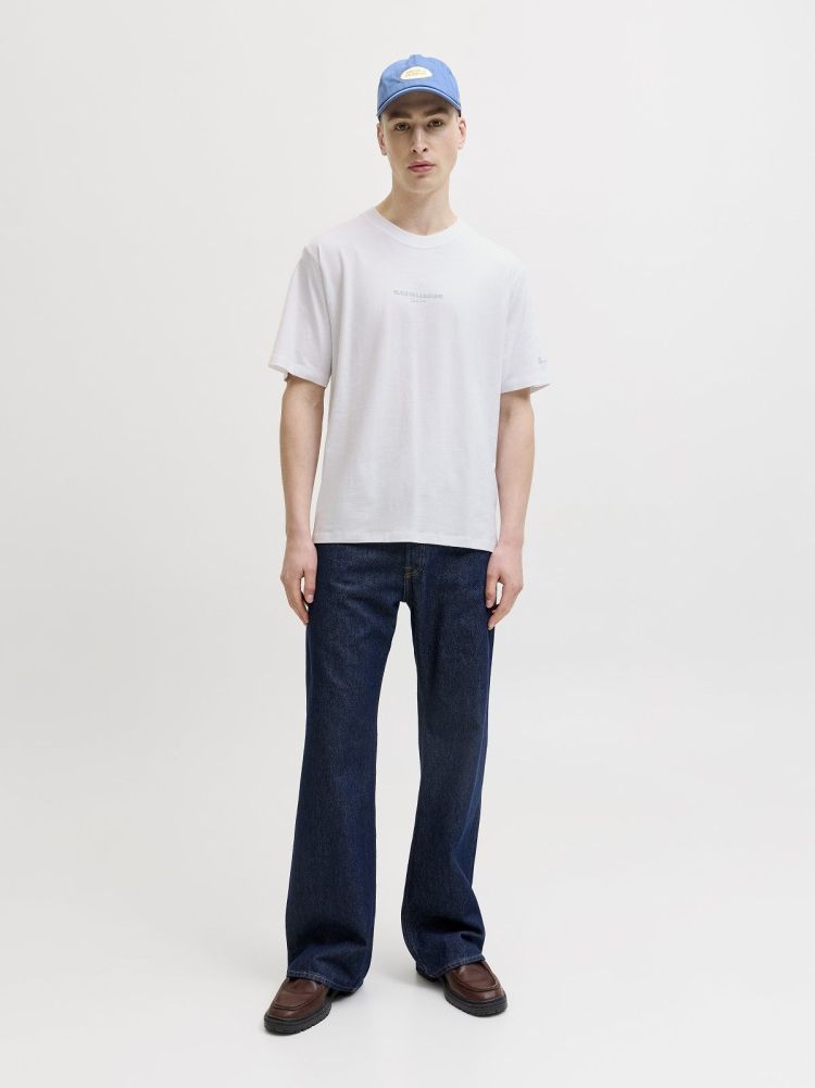Jack & Jones T-shirt Wit heren (HYERES BACK ELEMENT TEE SS CREW - 12295190.BRIGHTWHITE) - GL Sport (Sluis)