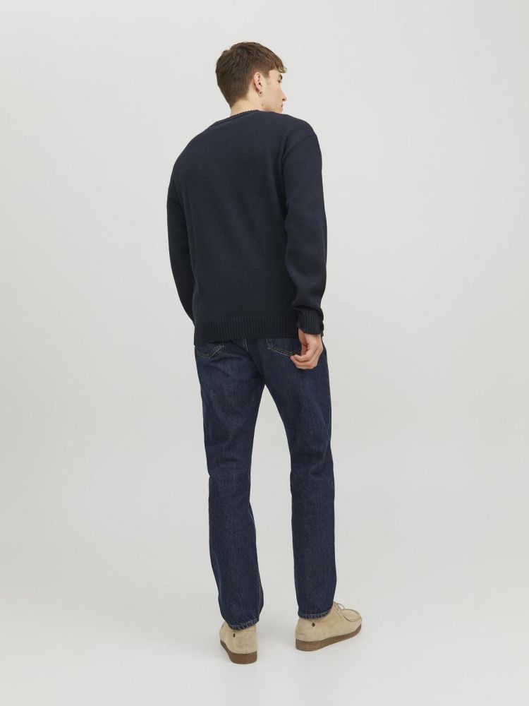 Jack & Jones Pull Blauw heren (JACK KNIT CREW NECK - 12236774.NAVYBLAZER) - GL Sport (Sluis)