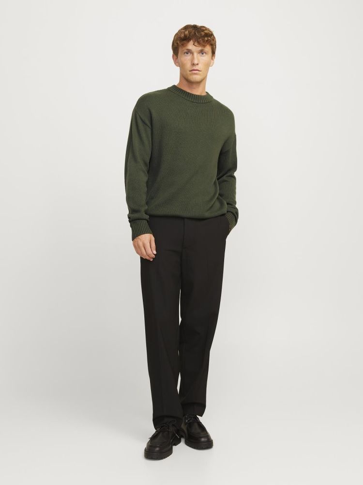 Jack & Jones Pull Groen heren (JACK KNIT CREW NECK - 12236774.KOMBUGREEN) - GL Sport (Sluis)